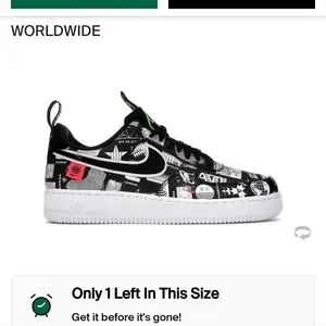 Men\'s size 11 gently used Air Force One worldwide very rare. Nike | Shoes | Mens Size 1 Gently Used Air Force One  main image 2